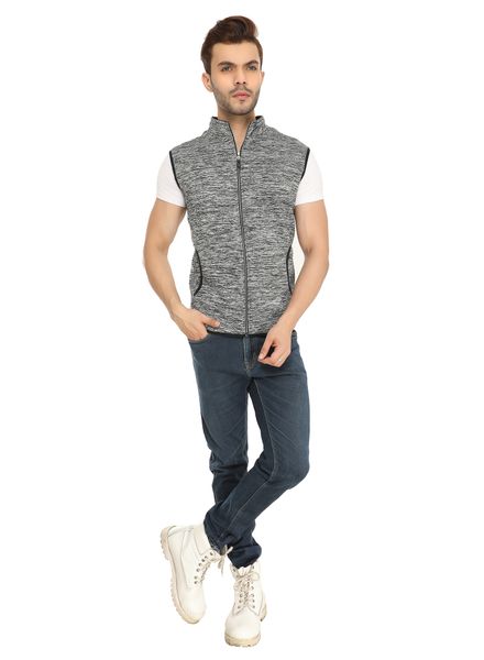 Jacket Wool Casual Wear Regular fit Stand Collar Sleeveless Solid Bomber La Scoot